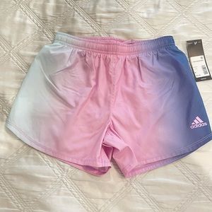 Girls Adidas ombré gradient shorts